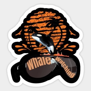 Alaska Whale Watching humpback beluga orca killer whales Sticker